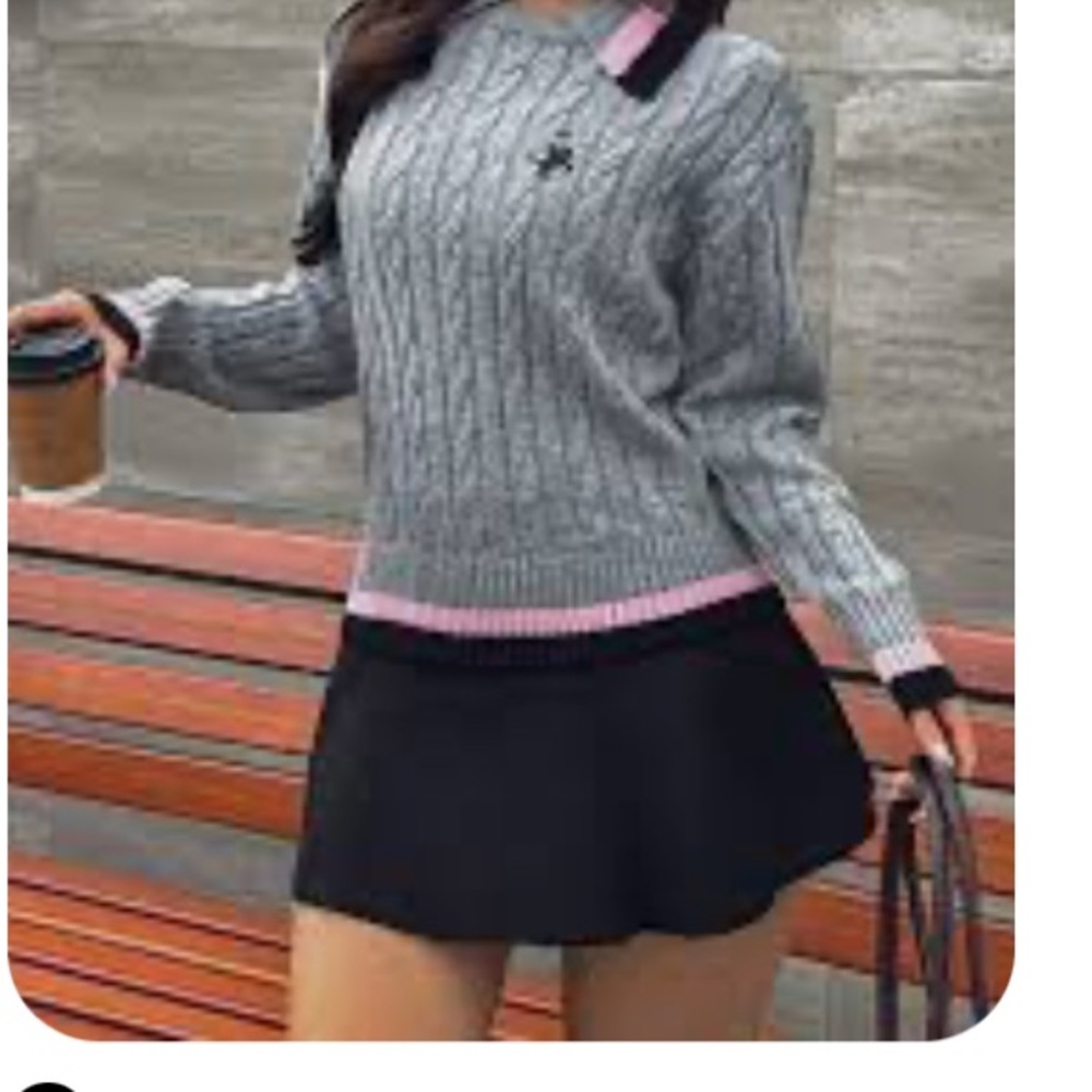 Free gift with any purchase or trade SHEIN Gray Long Sleeve Sweater